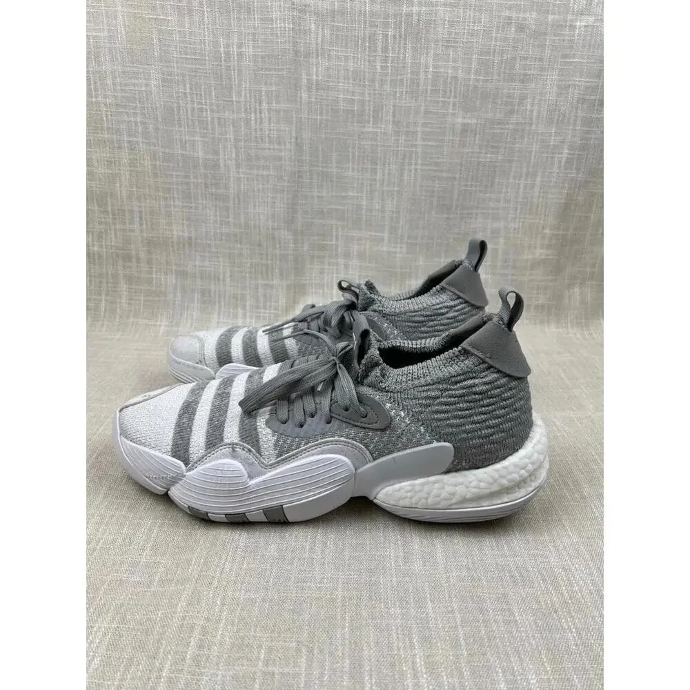 Adidas Gray and White Men's Knit Sneakers‎ Size 11.5